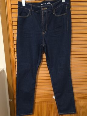 Old Navy Dark Blue Skinny Jeans with Contrast Stitching